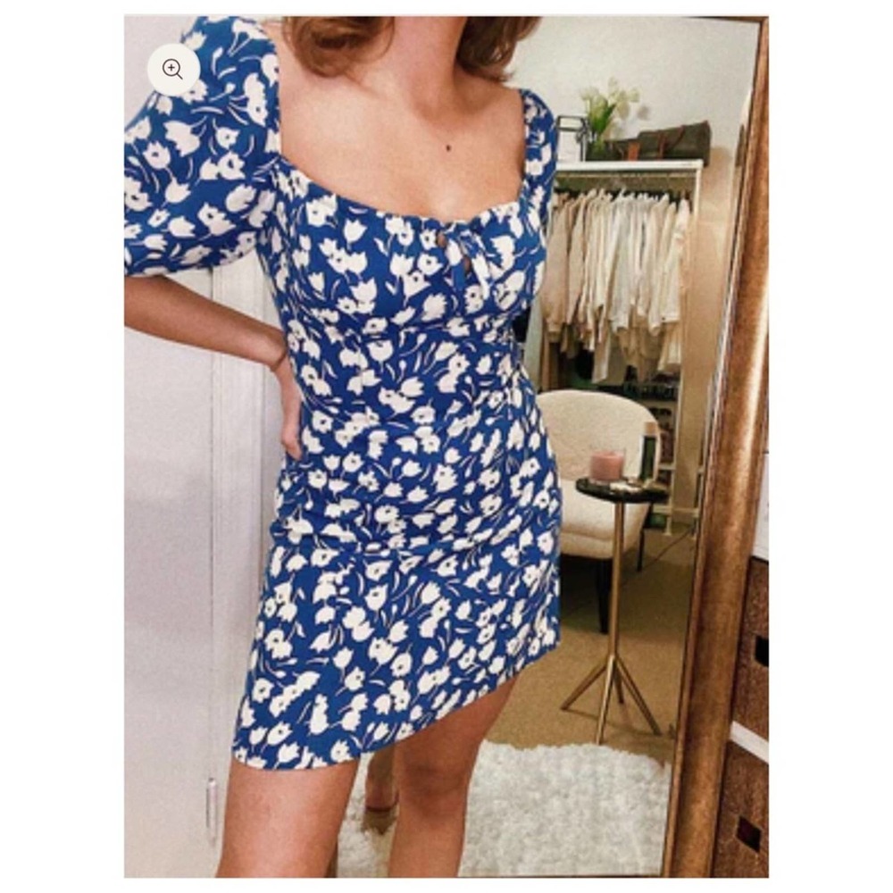 NWT Reformation Sette Blue Floral Mini Dress